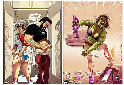 Израильский художник рисует трогательные комиксы о семейной жизни