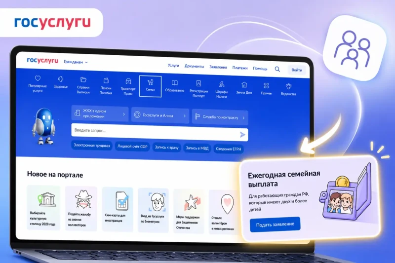 Как оформить новую семейную выплату через «Госуслуги»: пошаговая инструкция с картинками