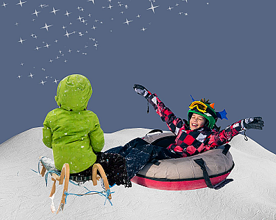 На чём кататься с горки детям и взрослым: полный зимний гид