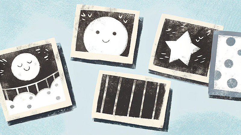 Черно-белые картинки для развития малыша от нуля до года